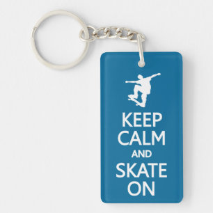 Porte-clefs Conserver le calme et le patinage sur le porte - c