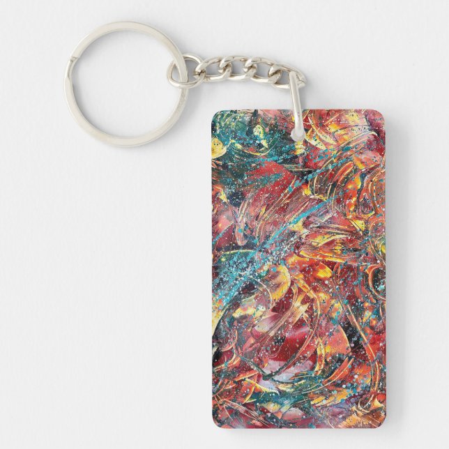 Porte-clefs Contemporary Abstract Art Keychain (Devant)