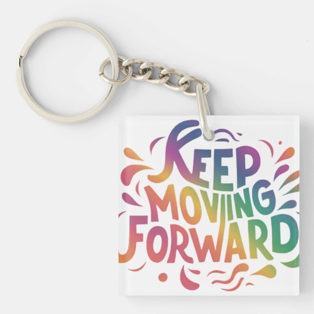Porte-clefs Continuer à aller de l'avant Porte - clé (Devant)