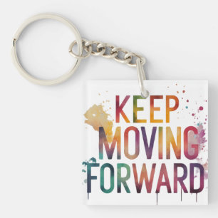 Porte-clefs Continuer à avancer - Porte - clé Carré