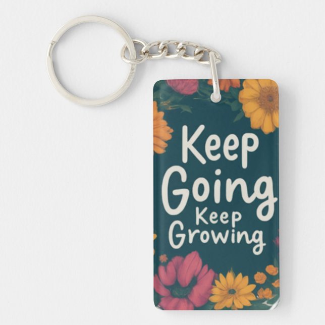 Porte-clefs Continuer, continuer à grandir Porte - clé (Devant)