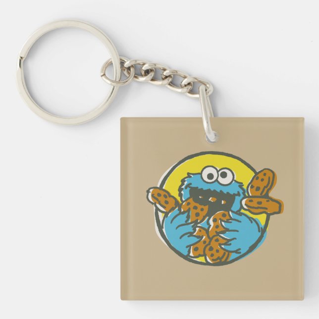 Porte-clefs Cookie Monster Retro (Devant)