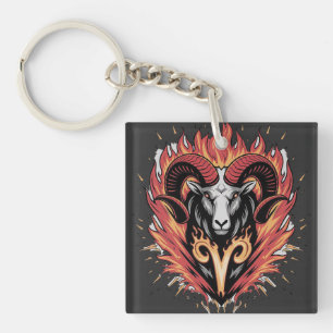 Porte-clefs Cool Aries en feu Zodiac Astologie design