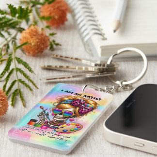Porte-clefs Cool Artiste squelette de mot art