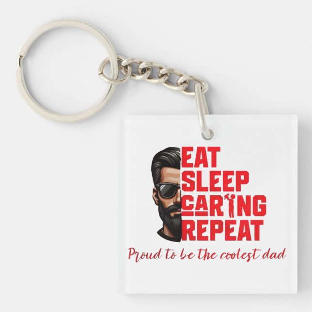 Porte-clefs Cool Dad T-shirt Design (Devant)