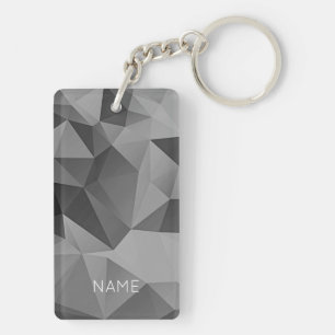 Porte-clefs Cool de conception géométrique gris polaire Abstra
