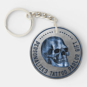 Porte-clefs Cool de crâne bleu Gothique Pro Fidelity Tattoo Pa