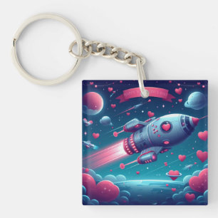 Porte-clefs Cool/futuriste la Saint Valentin