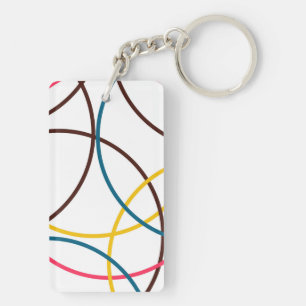 Porte-clefs Cool moderne, coloré, simple, cercles urbains tend