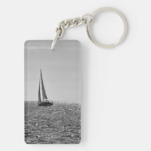 Porte-clefs Cool photo moderne bateau à voile en été