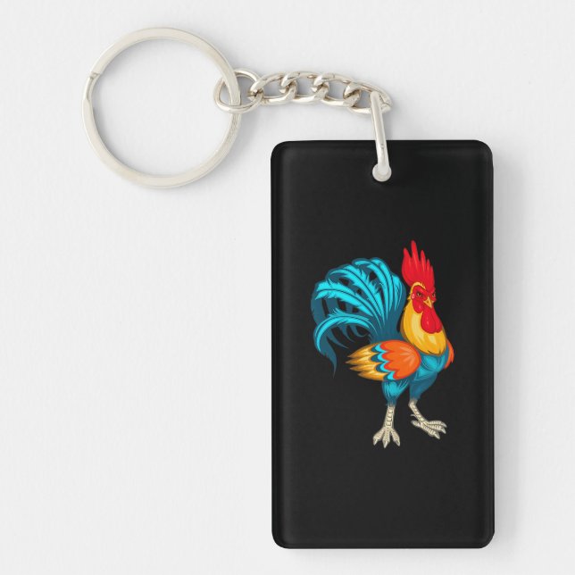 Porte-clefs Cool Rooster Mexicain Rosters Poulet de ferme Anim (Devant)