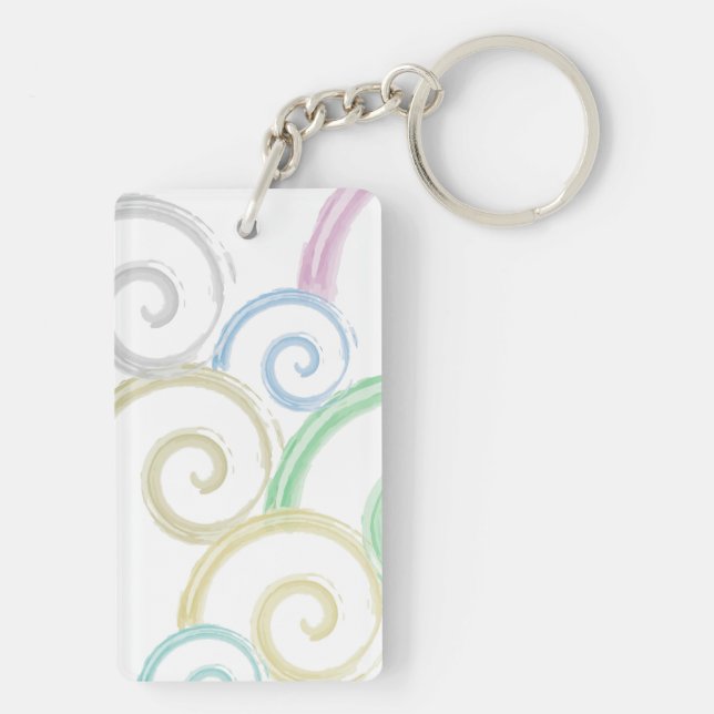 Porte-clefs Cool, tendance, moderne onduleur brosses (Dos)