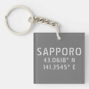 Porte-clefs Coordonnées Sapporo Latitude & Longitude