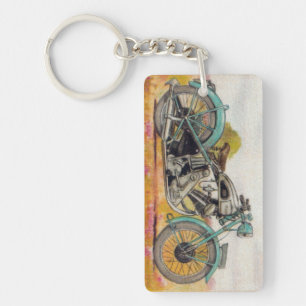 Porte-clefs Copie bleue de moto d'Aqua vintage