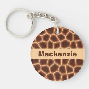 Porte-clefs Copie personnalisable de girafe