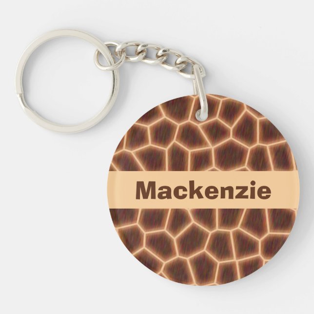 Porte-clefs Copie personnalisable de girafe (Devant)