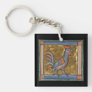 Porte-clefs Coq de bestiaire médiéval c. 1270