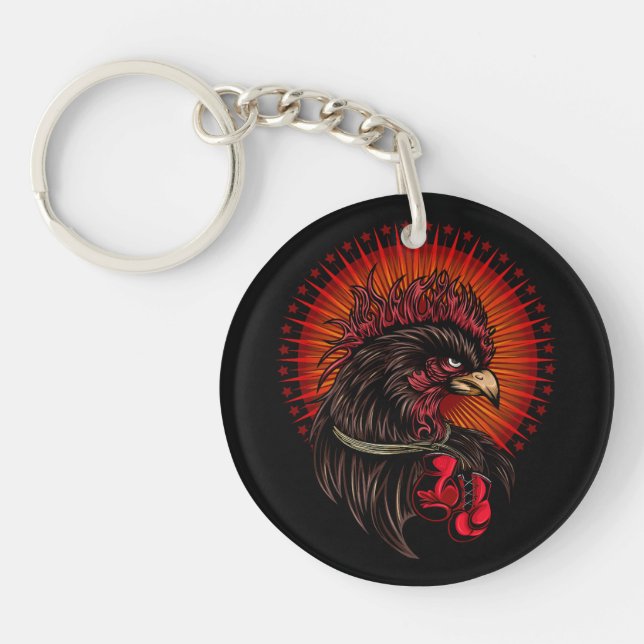 Porte-clefs Coq de boîte (Devant)