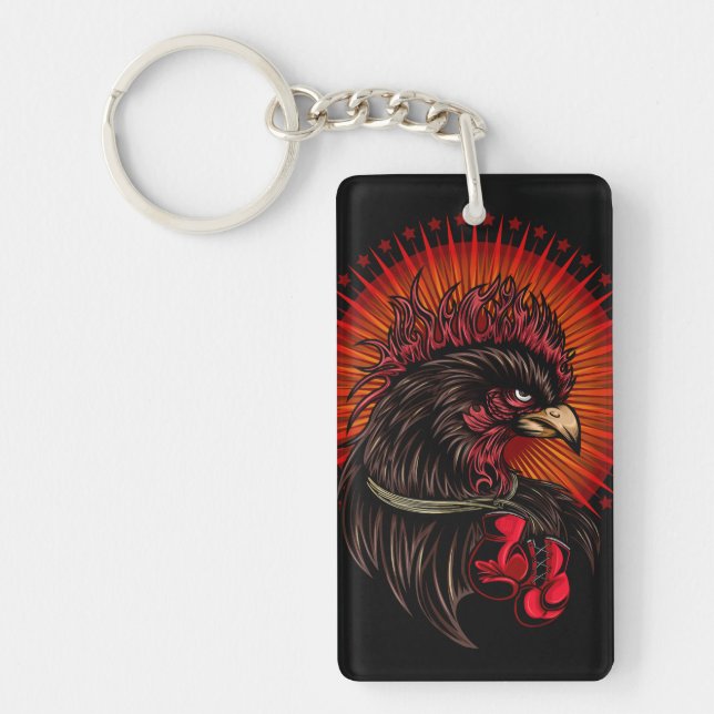 Porte-clefs Coq de boîte (Devant)