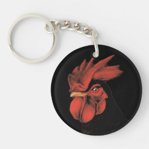 Porte-clefs Coq Royal Fierté Majestueuse Portrait