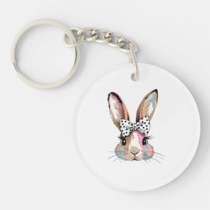 Porte-clefs Coquette Bunny Bow Porte - clé de Pâques