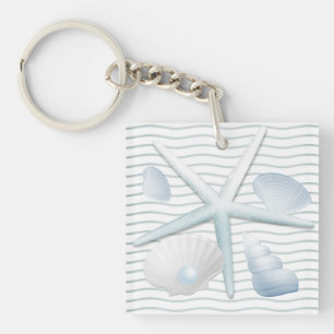 Porte-clefs Coquillages et perles
