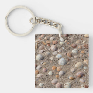 Porte-clefs Coquillages marins sur la plage