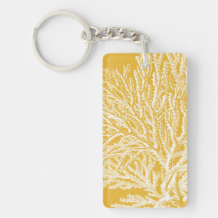 Porte-clefs Corail jaune et blanc