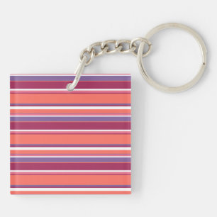 Porte-clefs Corail vivant, bandes rouge et violet