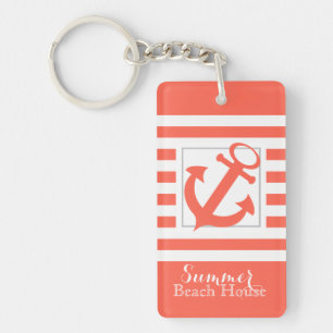 Porte-clefs Coral Stripe Beach House