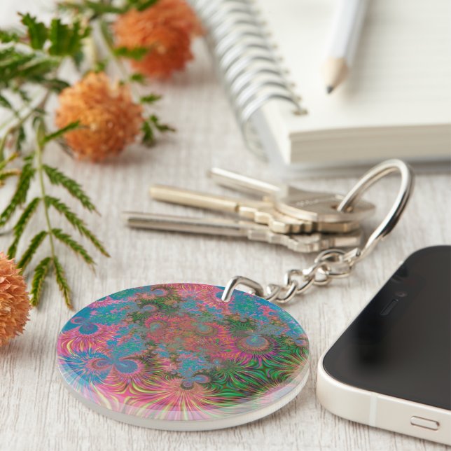 Porte-clefs Coraux d'art abstrait (Devant Droit)