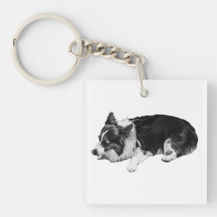 Porte-clefs corgi doux et calme,