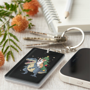 Porte-clefs Corgi Noël Dinosaure Arbre Rex Vacances Xmas 