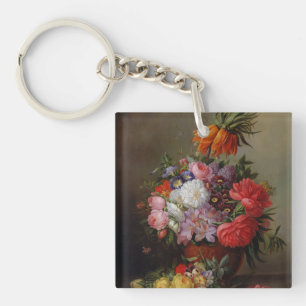 Porte-clefs Cornelis Johannes van Hulsteijn Vase avec Fleurs