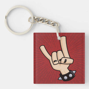 Porte-clefs Cornes diaboliques en métal lourd