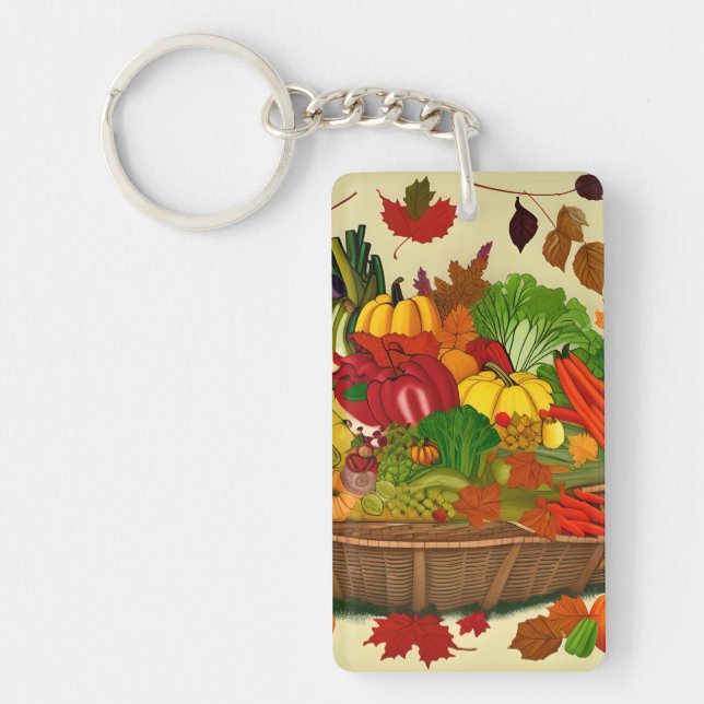 Porte-clefs Cornucopie pleine de légumes (Devant)