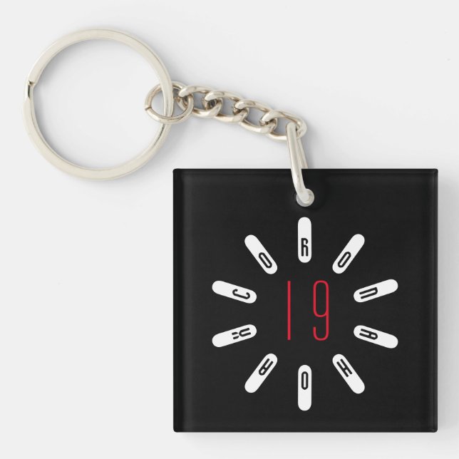 Porte-clefs CORONA 19 HOAX Keychain (Devant)