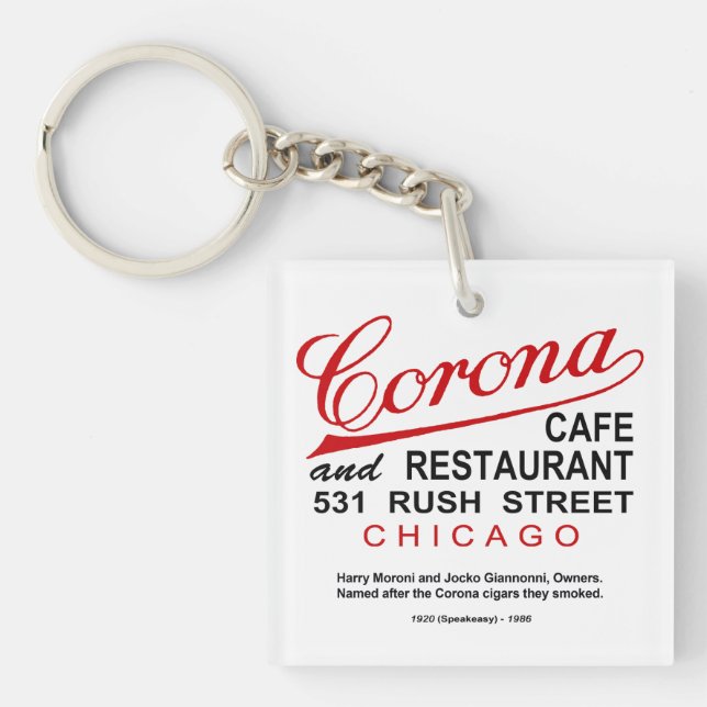 Porte-clefs Corona Cafe and Restaurant, Chicago, IL (Devant)