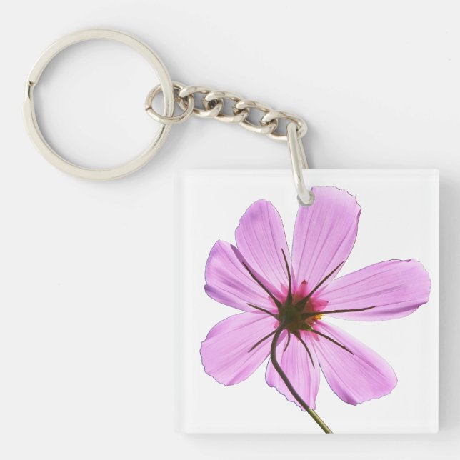 Porte-clefs Cosmos roses (Devant)