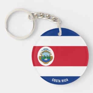 Porte-clefs Costa Rica Drapeau charmant patriotique