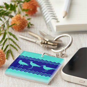 Porte-clefs Côte Turquoise Blue Sandpiper Bird Motif