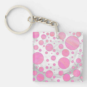Porte-clefs Coton Bonbon Pink Polka Dot