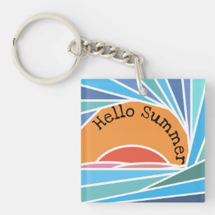 Porte-clefs Coucher de soleil dans la vague de baril