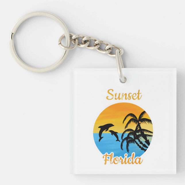 Porte-clefs Coucher de soleil mignon en Floride (Devant)