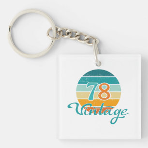 Porte-clefs Coucher de soleil Rétro 78 Vintage en détresse