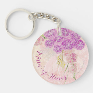 Porte-clefs Coucher de soleil rose Bouquet noeud papillon Demo