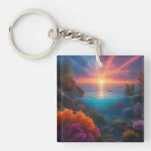 Porte-clefs Coucher de soleil sous-marin Tropical 1
