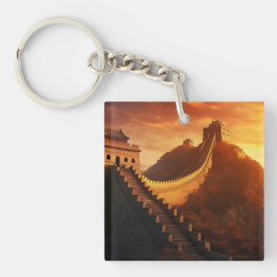 Porte-clefs Coucher de soleil sur la Grande Muraille de Chine