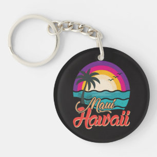 Porte-clefs Coucher de soleil sur la plage de Maui Hawaii avec