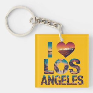 Porte-clefs Coucher de soleil sur la skyline de Los Angeles &